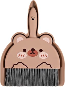 Bezem met Stoffer Set - Kleine Bezem en Stoffer - Bureau Schoonmaken - Verzonken Clipontwerp - Compact en Draagbaar — thumbnail 5