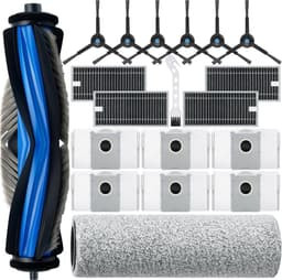 19-delige - 1 rubberen hoofdborstel, 1 dweilroller, 6 zijborstels, 4 HEPA-filters en 6 stofzuigerzakken - Voor ECOVACS DEEBOT X8 Pro Omni/ X8 Omni robotstofzuiger — thumbnail 1
