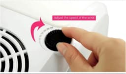 Nagelstofzuiger - Stofcollector Manikure - Nagels Vijlen Schoon - Verstelbare Sterke Fan - 40W Vermogen - Wit — thumbnail 5