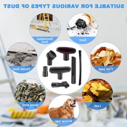 7-delig stofzuigeraccessoire set - flexibele voegenzuigmond voor auto, toetsenbord, tapijt en bank — thumbnail 4