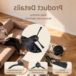 Zijborstels geschikt voor robotstofzuigers, nylon zijborstels voor optimale reiniging, vervangende borstels voor S8 MaxV Ultra, Q8 Max en S7 MaxV Ultra — thumbnail 2