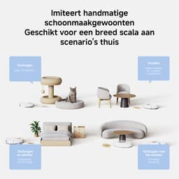 Xiaomi Robot Vacuum H40 – Robotstofzuiger met Automatisch Leegstation – 10000Pa Zuigkracht – LDS Lasernavigatie – Anti-klit Borstel – Slimme Kaartnavigatie – 180 min Accuduur – App & Spraakbediening — thumbnail 3