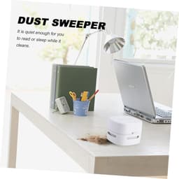 Draagbare Stofzuiger - Mini Veegmachine - Bureau Schoonmaken - Stille Werking - 7.9 x 7.9 x 6 cm - Wit — thumbnail 3