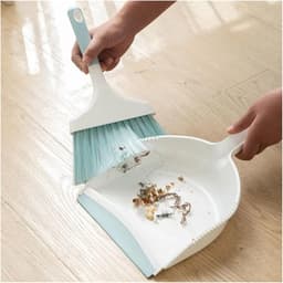 Stofblik en borstel - Mini stoffer - Bureau schoonmaken - Compact ontwerp - 35x21 cm - Grijs — thumbnail 2