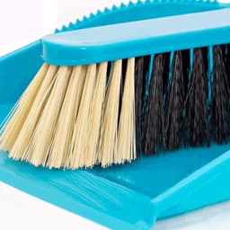 Stoffer en blikset - Reinigingsset - Bureau schoonmaken - Opklikbare opslag - 33 cm - Blauw — thumbnail 3