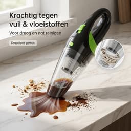 Kruimeldief Snoerloos - Handstofzuiger Draadloos - Kruimelzuiger met 4 Opzetstukken - Kleine Stofzuiger voor Auto en Thuis — thumbnail 2