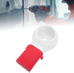 Boor Stofvanger - Stofopvangbak - Schoon Boren - Afneembare Stofbox - 20x14x5 cm - Wit Rood — thumbnail 2