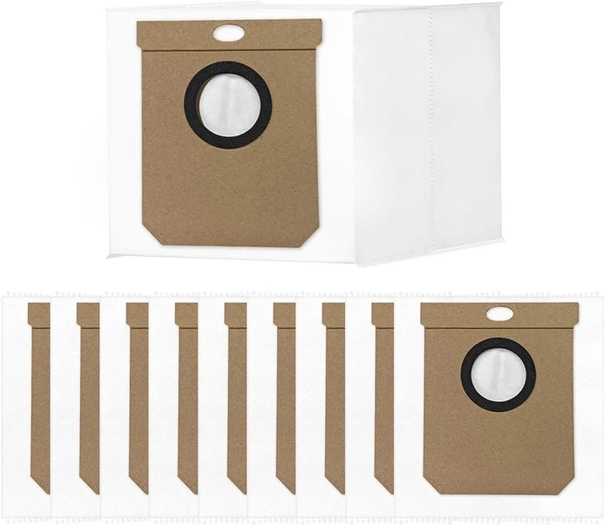 10-delige set stofzakken compatibel met Eufy Clean L60 SES / L60 Hybrid SES / L50 SES robotstofzuigers stofzakken-2,5 liter — afbeelding 1