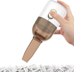 Tafelreiniger Stofzuiger - Mini Stofveger - Bureau Opruimen - Draadloos Oplaadbaar - Compact Formaat - Wit — thumbnail 4