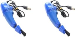 Mini Stofzuiger Set - Toetsenbord Cleaner - Computer Reinigen - Meerdere Borstelkoppen - 2 Stuks - Blauw — thumbnail 1