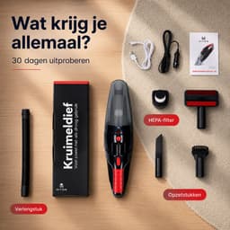 Hiton Kruimeldief - Kruimeldief snoerloos - Handstofzuiger - Auto stofzuiger - Kruimelzuiger - 4 opzetstukken — thumbnail 4