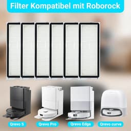 6-delige filterset Geschikt voor Roborock Qrevo Curve/Qrevo Pro robotstofzuigers — thumbnail 3