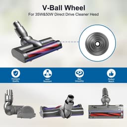 aladdien - V-Ball Wiel Accessoires - Vervangend Onderdeel - Zwart - Stofzuiger Wielen - Geschikt voor Dyson V6 V7 V8 V10 V12 DC58 DC59 DC62 DC74 — thumbnail 5