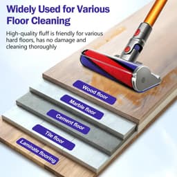 Allecto - Roller Brush - Dyson V6 V7 V8 V10 V11 - Anti-winding roller - Geschikt voor draadloze stofzuiger - Verwijdert huisdierhaar - Duurzaam en — thumbnail 2