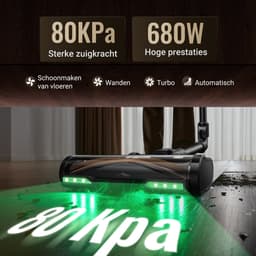 Proscenic P20 - Steelstofzuiger Draadloos –80KPA - 180AW - 680W - 70Min - Grote 1,5L Opvangbak - 4 zuigmodi - Voor Tapijt Vloeren Autos — thumbnail 4