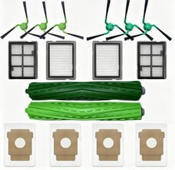 16 stuks accessoires voor de iRobot Roomba Max 705 combo/Roomba Max 700 Series Combo robotstofzuiger/Roomba Max 706 Combo - 2 hoofdborstels, 6 zijborstels, 4 filters, 4 stofzakken — thumbnail 1