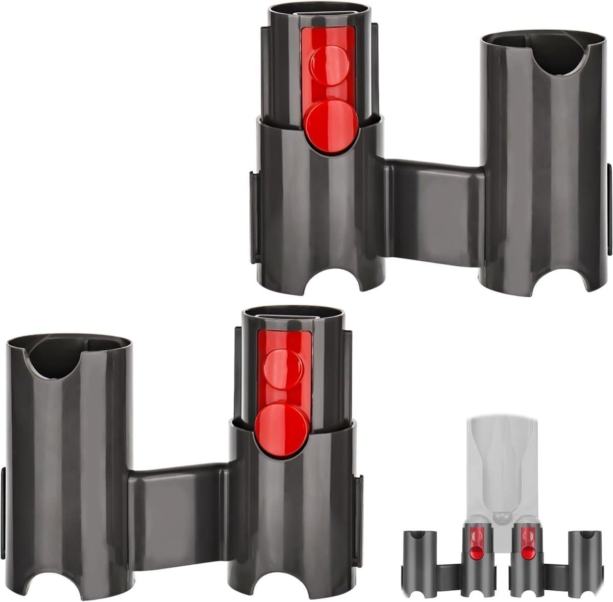 Accessoirehouder voor stofzuiger met wandmontage, 6 opbergcanisters voor Dyson-modellen V7, V8, V10, V11 en V15 — afbeelding 1