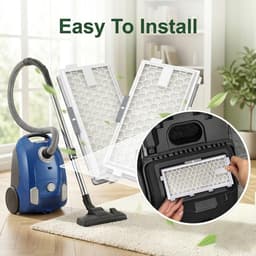 2 stuks HEPA Airclean Plus 50 filters voor Miele Compact Cl & C2, Complete C2 en C3, SF-HA 50 filters voor modellen # S4, S5, S6, S8, S4000, S4999, S5000, S5999, S6000, S6999, S8000, S8000, S8000, S8000 — thumbnail 4