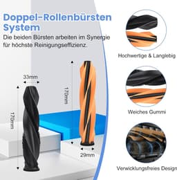 10 stuks reserveonderdelen - voor Dreame D20 Pro , D20 Pro Plus accessoires- complete set met 2 hoofdborstels, 4 zijborstels, 2 filters, 2 schoonmaakdoeken — thumbnail 5
