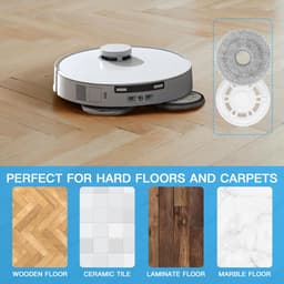 Seb2 - Mop Pad Vervangset - Voor Ecovacs Deebot T30 Pro Omni - Hoogwaardige Katoenen Doekjes - Perfecte Pasvorm - Ideaal voor Vloeronderhoud - G... — thumbnail 5