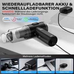 Kruimeldief draadloos - Handstofzuiger - Autostofzuiger - Zitplaatsreiniging — thumbnail 4