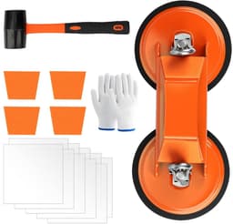 Zuigheffer Glaszuiger - Vacuümlifter Tegel Lifter - Glas Platen Vervoeren - Duurzaam Robuuste Constructie - 1750 gram - Oranje — thumbnail 1