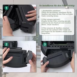 6-delige Zwarte HEPA Filters - Geschikt voor iRobot Roomba i7/i3/i5/E5/i8+ (niet voor Combo J7+/J9+) — thumbnail 2