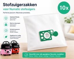 10 stuks Numatic stofzuigerzakken voor Henry, Hetty en James stofzuiger - Stofzuigzakken - Numatic stofzuigerzakken — thumbnail 2