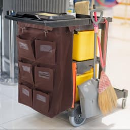 Schoonmaaktas - Waswagen zak - Afval verzamelen - Lekvrije opbergruimte - 85 cm - Koffie — thumbnail 1