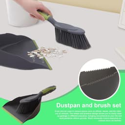 Bezem met blik - Reinigingsset - Kleine ruimtes reinigen - Ergonomisch ontwerp - 33 x 23 x 11 cm — thumbnail 3