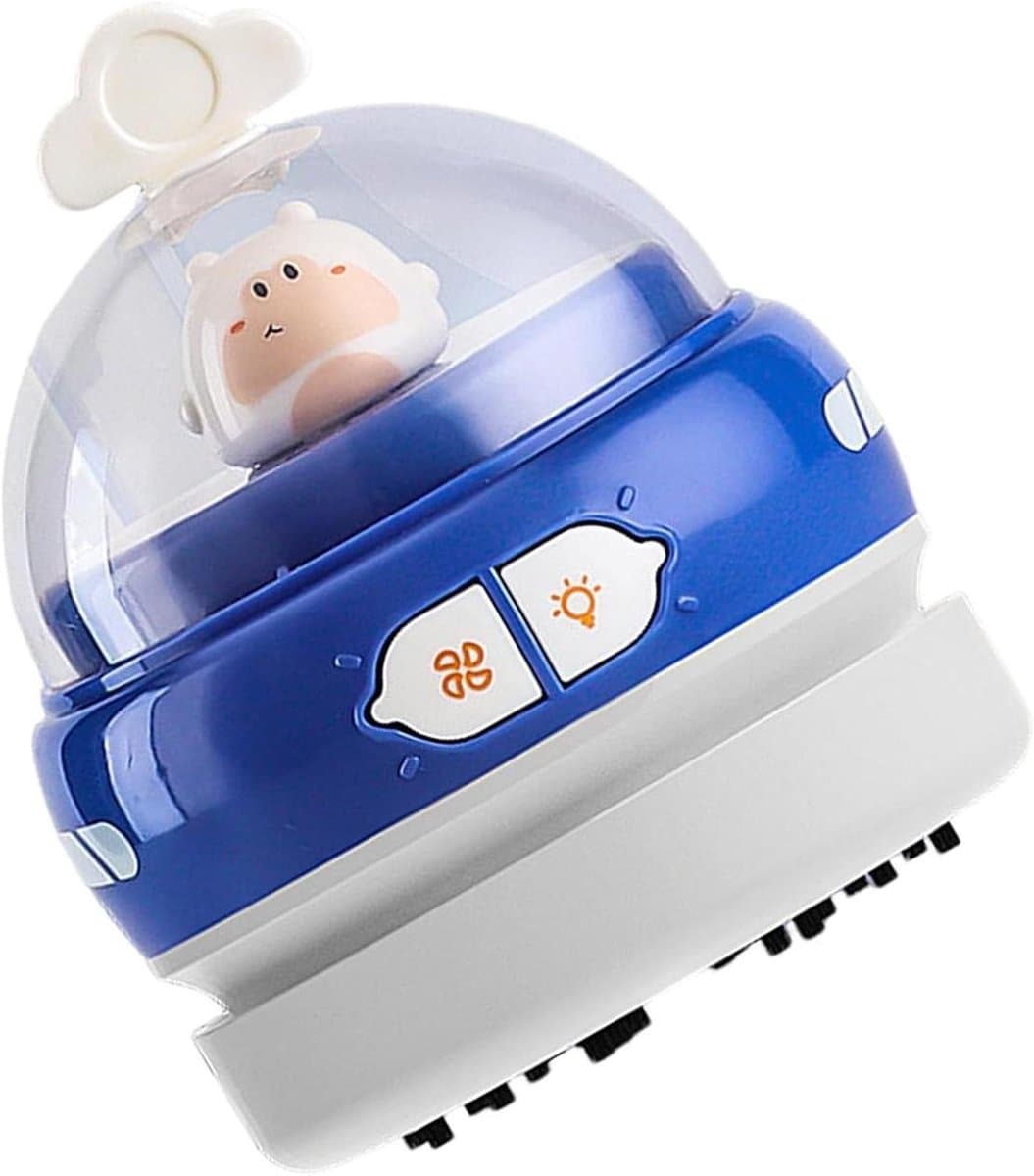 Kleine stofzuiger - Bureau reiniger - Bureau schoonhouden - USB oplaadbaar - 9x9x13 cm - Paars — afbeelding 1
