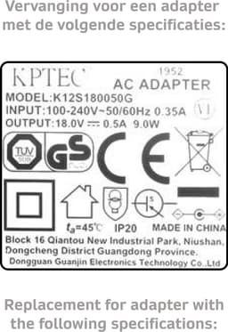 GO SOLID! ® Oplader geschikt voor Bosch 12023914 steelstofzuiger (oplader model K12S180050G) — thumbnail 4