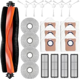 Deze 21-delige accessoire set Geschikt voor de stofzuiger is compatibel met Xiaomi X20+/X10+ en bevat: 1 hoofdborstel, 6 stofzakken, 4 dweilen, 6 zijborstels en 4 filters. — thumbnail 1