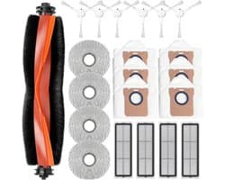Deze 21-delige accessoire set Geschikt voor de stofzuiger is compatibel met Xiaomi X20+/X10+ en bevat: 1 hoofdborstel, 6 stofzakken, 4 dweilen, 6 zijborstels en 4 filters.