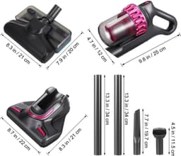 Draadloze Steelstofzuiger – 3-in-1 Handstofzuiger voor Thuis & Auto – Krachtige Zuigkracht voor Hardhouten Vloeren, Tapijt & Huisdierhaar – Met Nat- & Droogfunctie – Oplaadbaar — thumbnail 5
