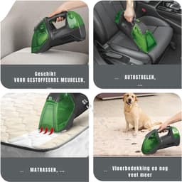 Aura® Tapijtreiniger Stofzuiger – Professionele Stoomreiniger – Draagbare Vlekkenreiniger -Antraciet/Groen.- ‎40 cm x 25cm x 17cm — thumbnail 5