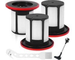 3 stucks filters voor Bosch Unlimited 6 stofzuiger - HEPA-filter geschikt voor Bosch BCS611, BCS612, BBS611, BBS612, BSS61, BCS61, BKS611, BLS612 - Vervangt 12033215 (inclusief borstels)