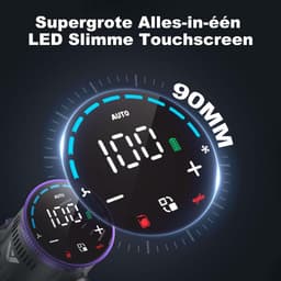 Steelstofzuiger Stofzuiger Draadloos 580W/45Kpa/75Min, LED-display, 1.3 L Vacuum Cleaner Anti-klit, Steelstofzuiger Draadloos voor Dierenhaar, Tapijt en Harde Vloeren — thumbnail 4