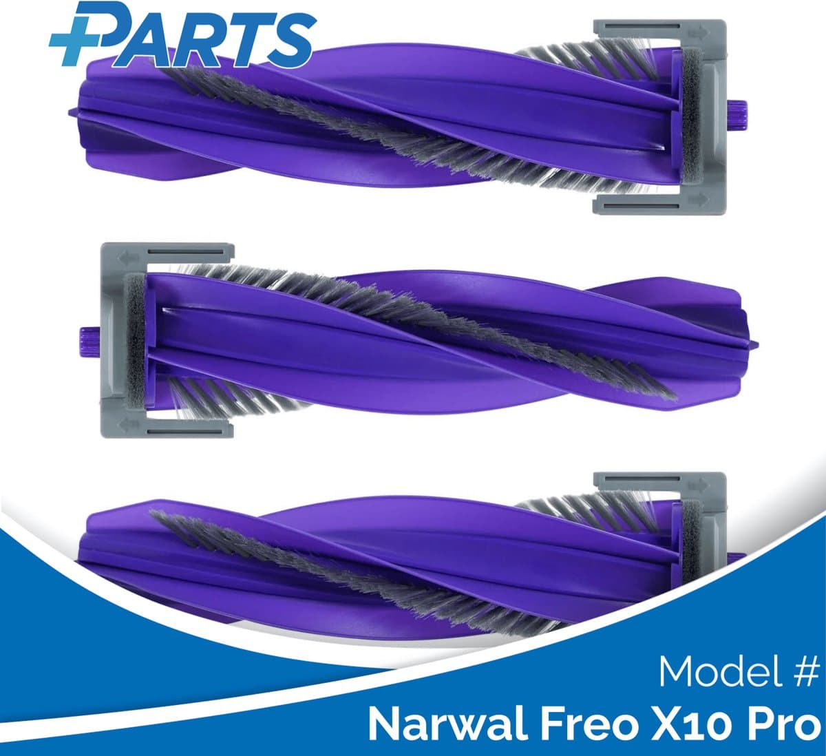 Narwal Freo X10 Pro Borstels (3 Stuks, Plus.Parts® alternatief voor CP-PJ-A00090-00-00) — afbeelding 1