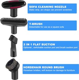 7-delig stofzuigeraccessoire set - flexibele voegenzuigmond voor auto, toetsenbord, tapijt en bank — thumbnail 3