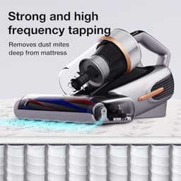 Anti-Mijt Matrasstofzuiger 700W - 16 kPa - UV-C Sterilisatie en Ultrasoon Geluid - Intelligente Vuilsensor - Dubbele Cycloonfiltratie — thumbnail 5