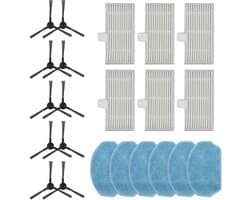 Vervangingsonderdelen voor de filters en zijborstels van de EICOBOT BR150 robotdweil, enz.