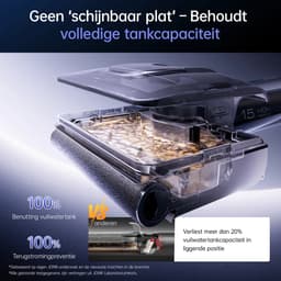 JONR H2 Stofzuiger Met Dweilfunctie - 180° Platliggende Draadloze Vloerreiniger - Geschikt Voor Harde Vloeren - Draadloos - Automatische Dweil - Zelfreinigend — thumbnail 5