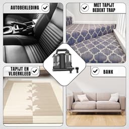 Allvia® Tapijtreiniger Machine - Tapijtreiniger Stofzuiger - Tapijtreiniger - Vlekkenreiniger - Bankreiniger - 450W - Zwart- 16 cmx 30cm x 26 cm — thumbnail 3