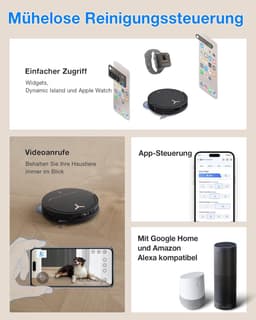 ECOVACS DEEBOT T50 PRO OMNI Gen3 Care Kit Robotstofzuiger met Dweilfunctie - 25.000Pa - 8.1 cm Ultradun - ZeroTangle 3.0 - TruEdge 2.0 Randreiniging - AIVI 3D 3.0 Obstakelvermijding - 75°C Heetwater-Zwart — thumbnail 5