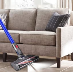 Fluff met zwanenhals – Gemotoriseerde borstelkop voor stofzuigers – Compatibel met Dyson V6/DC58/DC59/DC61/DC62 – LED-gemotoriseerde stofzuigerborstelkop – Geschikt voor harde vloeren en tapijt – Duurzame accessoires – Draadloos en draagbaar — thumbnail 2