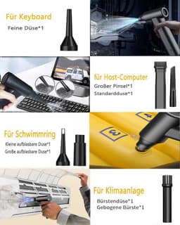 SnelShoppen - Draadloze Air Blower 8000 mAh, Oplaadbare Blazer met Stapsnelheid tot 120.000 U/min, Compact en Lichtgewicht Stofzuiger voor PC en Auto — thumbnail 5