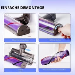 Oneay Motorborstel compatibel met Dyson V7, V8, V10, V11 en V15 stofzuigers – Direct Drive-zuigmond – Turboborstelopzetstuk met snelwisselsysteem voor harde vloeren en tapijten. — thumbnail 2