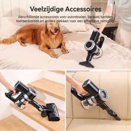 Lubluelu P2 Draadloze Steelstofzuiger 35Kpa- 5 in 1 Handstofzuiger - Zelfstaand Design - 50 Min Gebruikstijd - Verwijderbare Batterij- Anti-klit Borstel - HEPA-filter - LED-koplampen — thumbnail 5