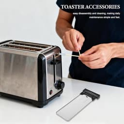Kruimellade Broodmaker - Ovenbakje Onderdelen - Apparaat Schoonhouden - Hittebestendig Metaal - 17.5cm Breed - Zilver — thumbnail 3